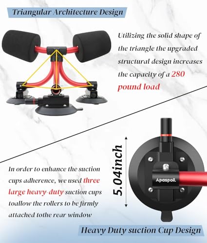 Heavy Duty Kayak Roller Loader Assist Suction Cup with Triangle Structure