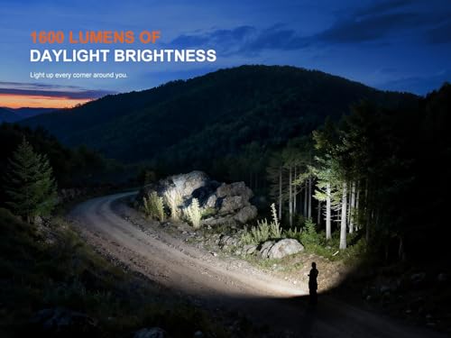 Fenix E06R Pro 1600 Lumen Rechargeable LED Flashlight with Red Beam & UV Light - Black
