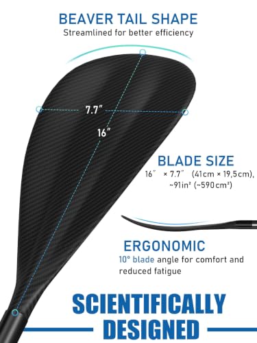 Aluminium Shaft SUP & Kayak Paddle Set - Black, 67-83 Inches, Adjustable