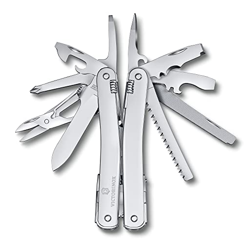 Swiss Multi-Tool with 24 Lockable Functions, One-Hand Blade, Pliers & Saws