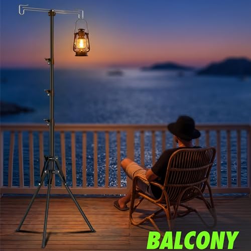 Telescopic Height Adjustable Camping Lantern Tripod Stand - 5ft 1 Inch
