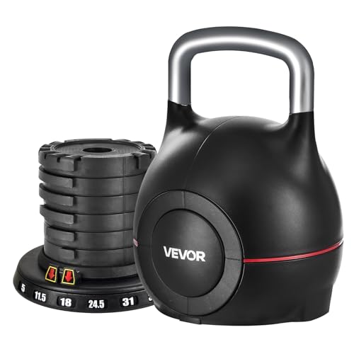 VEVOR Adjustable Kettlebell 44 lbs - Full-Body Strength Training, Space-Saving