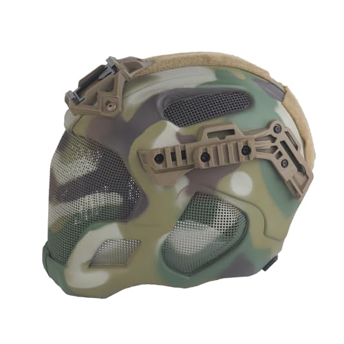 Full Face Tactical Airsoft Helmet with Micro Fan & Camouflage - Camo #3