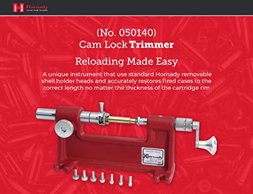 Hornady Cam-Lock Reloading Case Trimmer 050140 - Precise Brass Case Length Adjustment for Up to 50 Calibers