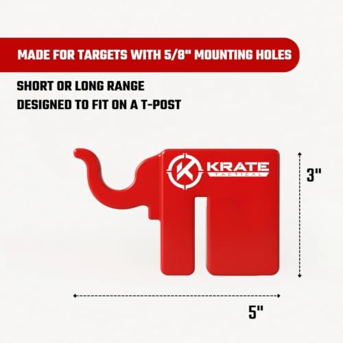 KRATE Tactical Patriotic Elephant T-Post Target Hanger (4 Pack) for Shooting Practice