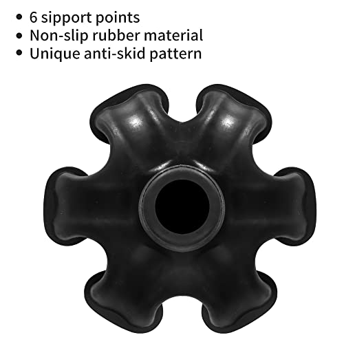 Heavy Duty Rubber Cane Tips 3/4 Inch Self-Standing Replacement Foot for Walking Canes
