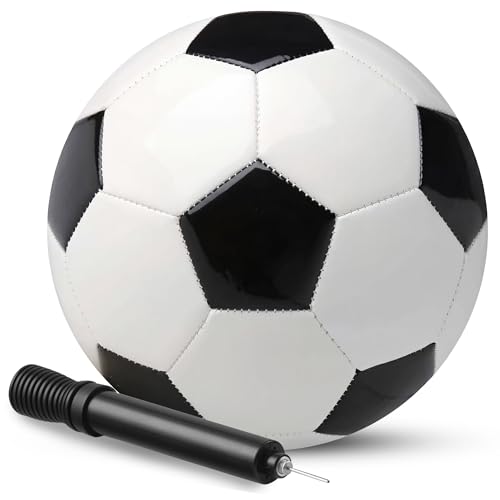 PlayBolt Size 4 Soccer Ball - Youth Training & Match-Ready with Pump