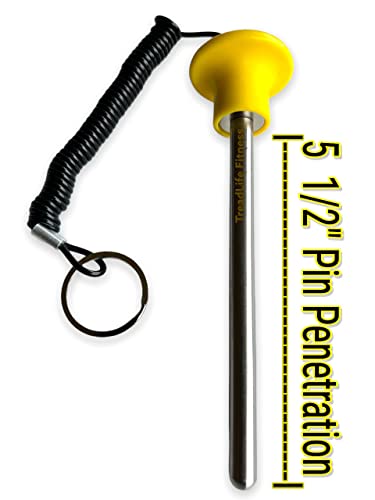 Universal Weight Stack Pin for Commercial & Home Gym – Yellow, 3/8" Dia, 5.5" Insertion (Long Pin)