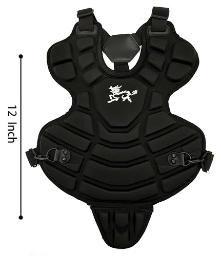 Jadekylin 12inch Youth Baseball & Softball Catcher Gear Set Black for Ages 5-8