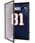 TIDYME Black Jersey Display Case with Lockable Shadow Box for Sports Memorabilia
