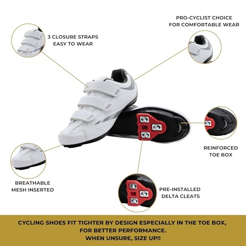 Tommaso Pista Peloton Women's Cycling Shoes - White Delta Cleats, Indoor Bike