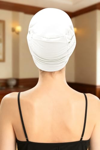 XYIYI White Knot Chemo Headwear for Women Cancer Patients Beanie Hat