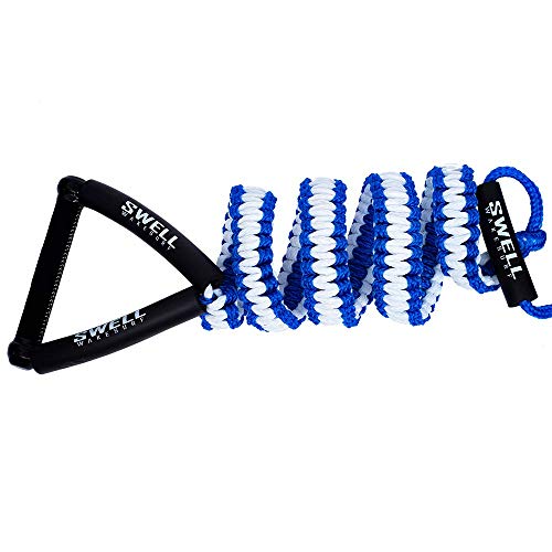 SWELL Wakesurf Rope - Premium Blue Braided Wakesurf Line with Float Handles