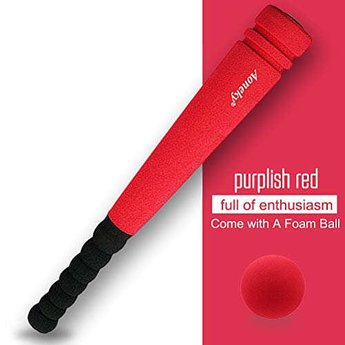 Mini Foam Baseball Bat and Ball Set for Toddlers - Red Variation, 16.5 Inch