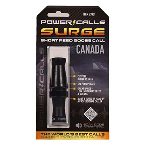 Power Calls Canada Goose Call Surge Stealth Black Short Reed Hunting Call