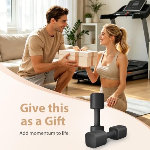 Black 20LB Adjustable Dumbbell Set of 2 for Home Gym Workout - Space Saving