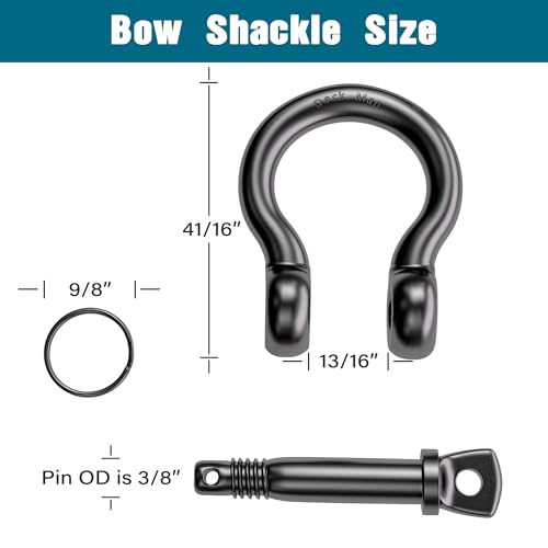 10FT 5/16 Inch Marine Grade Stainless Steel Boat Anchor Chain with Double Shackle - Deck Man