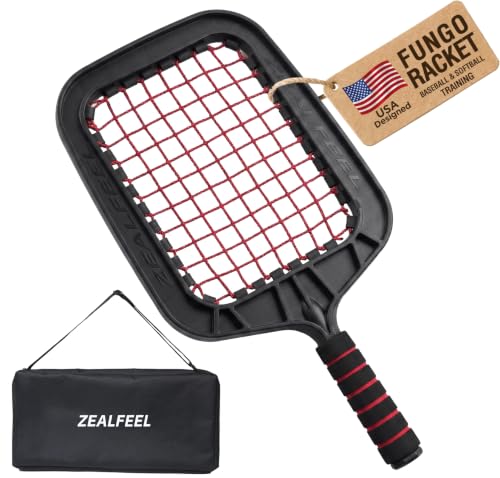 ZEALFEEL Red Fungo Baseball Racket 26 OZ for Fly Balls & Practice
