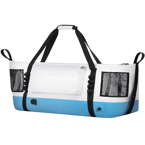 White Insulated Fish Cooler Kill Bag 40x16x10 Waterproof Tackle Bag