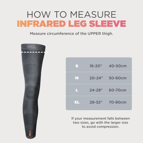 Incrediwear Leg Sleeve 2 Pack - Black Large Full-Length for Pain Relief