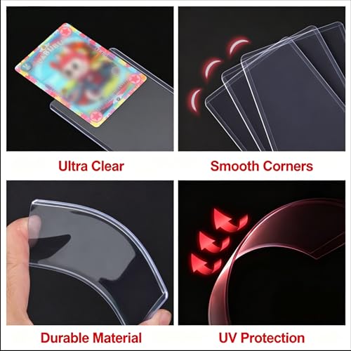 UV-Protected Card Sleeves Bundle - 200 Rigid Top Loaders + 200 Soft Sleeves