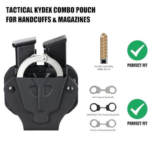 Kydex Handcuff and Magazine Holster Combo - Tactical Belt & MOLLE Compatible