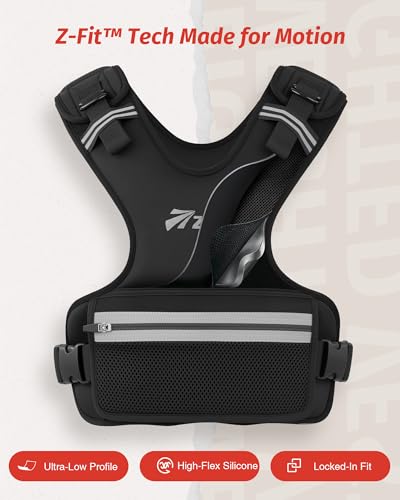ZELUS Adjustable Weighted Vest 8-14 lb Black for Men & Women