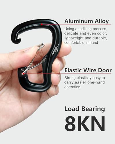 Rainbow Aluminum Keychain Carabiner Clips 2 Pack for Backpack Dog Leash