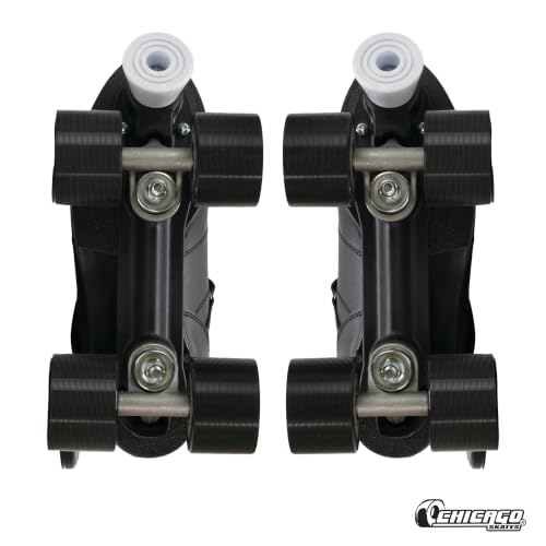 Black Chicago Skates Bullet Speed Roller Skates Men Women Adjustable Indoor Outdoor 11