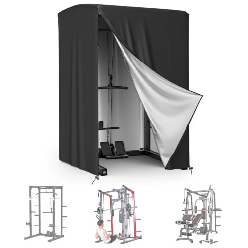 AKEfit Strength Training Cover 69"L x 47"W x 84"H Waterproof Dustproof Gym Rack Cover Black