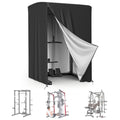 AKEfit Strength Training Cover 69"L x 47"W x 84"H Waterproof Dustproof Gym Rack Cover Black