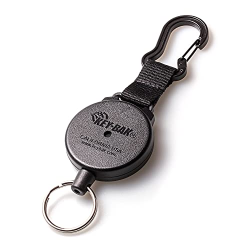 KEY-BAK Heavy Duty Retractable Key Holder 28 Inch Kevlar Cord - Made in USA