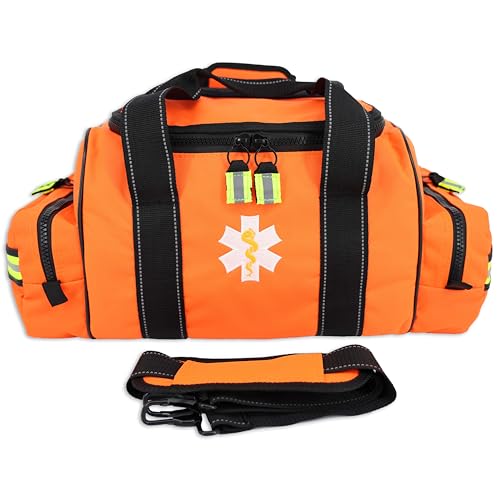 Lightning X Large EMT Trauma Jump Bag with Dividers Fluorescent Orange – EMS First Responder Medical Bag