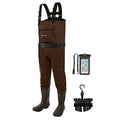TIDEWE Neoprene Chest Waders for Men - Waterproof Bootfoot Hunting Waders - Brown 11