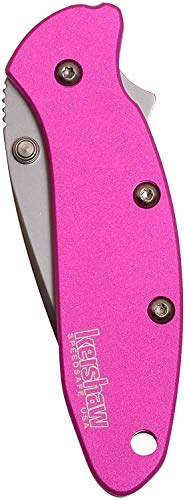 Kershaw Pink Pocket Knife with 1.9-Inch Drop Point Blade, Made in USA