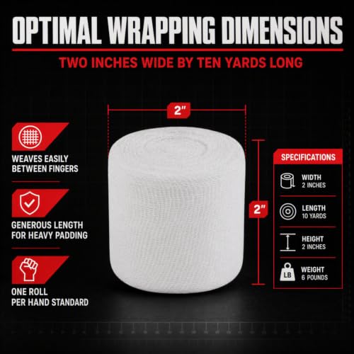 Boxing Hand Wrap Gauze 50 Roll Bulk - Professional Fight-Grade Wraps
