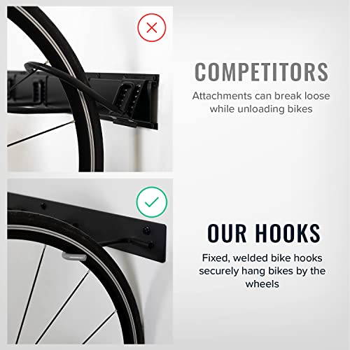 X-Large StoreYourBoard Virginia Bike Co BLAT 8 Bike Wall Mount Rack Heavy Duty Steel