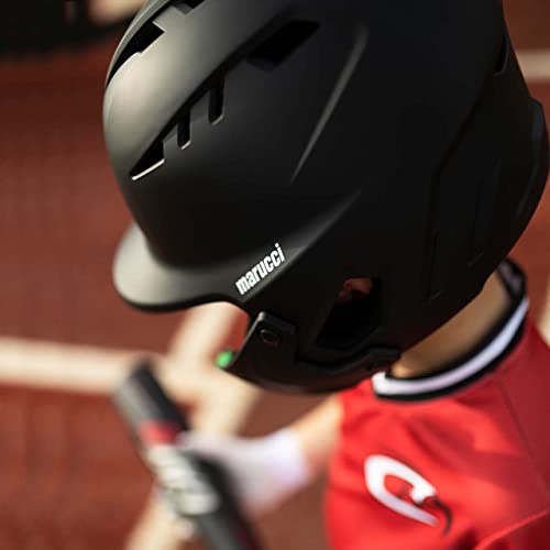 Marucci DuraVent Batting Helmet Black Senior NOCSAE Certified Baseball Helmet with Reversible Jaw Guard & Ventilation