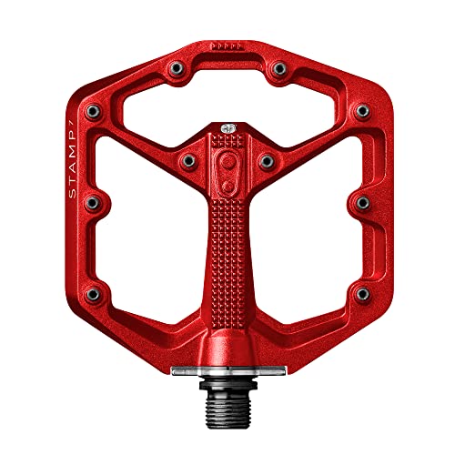 Crankbrothers Stamp 7 Flat MTB Pedals - Small Red Size, Lightweight & Durable