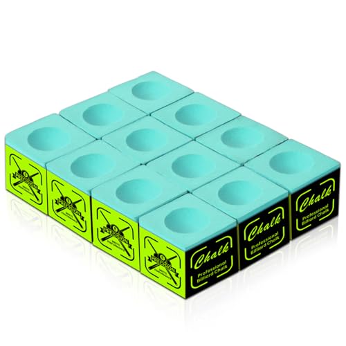 Teal 36 Pack Nano Pool Cue Chalk for Professional Billiard Control