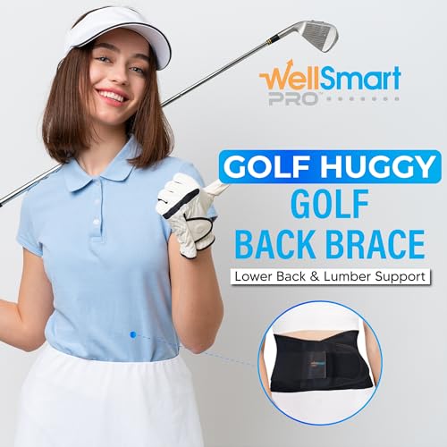 Golf Huggy Back Brace - Lower Back Support, Breathable, Medium Fit - Discreet Under Clothes