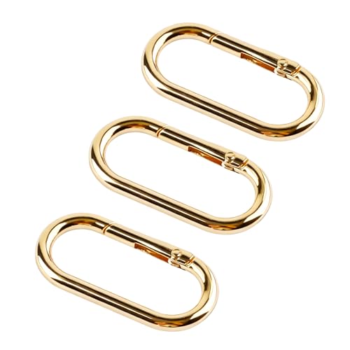 27 Gold Oval Spring Carabiner Keychain Clips for Bags & Crafts