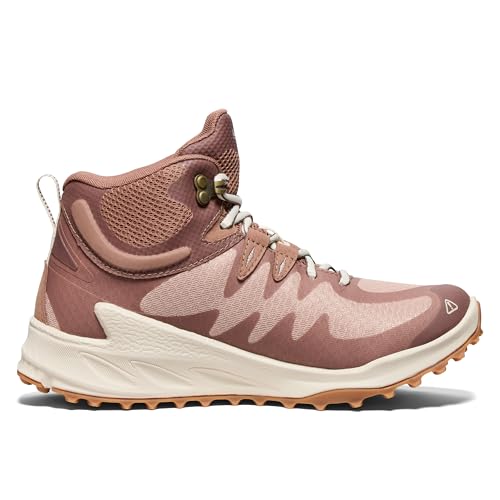 KEEN Zionic Mid Height Waterproof All Terrain Women's Hiking Shoes - Warm Taupe/Birch / Size 9