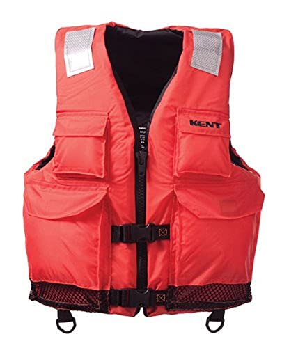 Commercial Life Vest - Dual Size, Orange, Large/X-Large, 40-52 Inch Chest