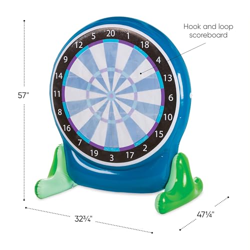 Hearthsong 57-Inch Inflatable 2-in-1 Soccer and Darts Game Set with Scoreboard