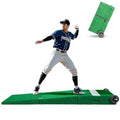 90 Inch Portable Baseball Pitching Mound with Wheels, Green Indoor/Outdoor Training Equipment