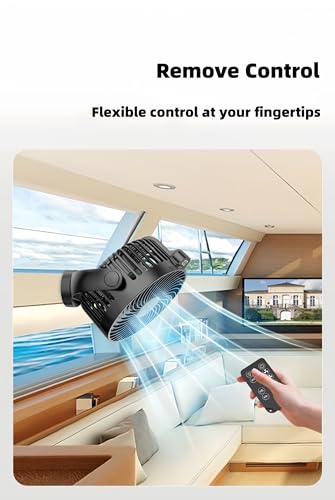 Rechargeable Golf Cart Fan with Digital Display & Magnetic Mount, 12000mAh Battery