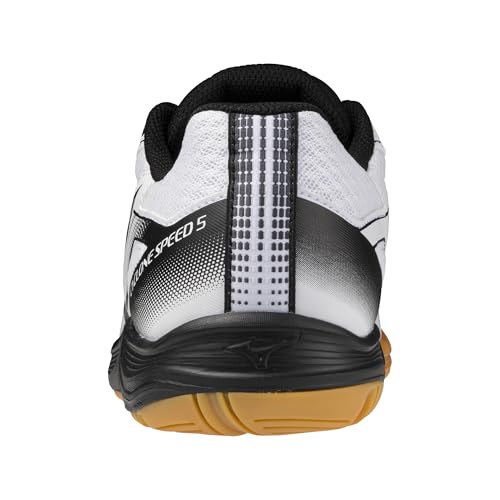 Mizuno Women's Cyclone Speed 5 Volleyball Shoe - White/Black, Size 7.5, Beginner Court Shoe
