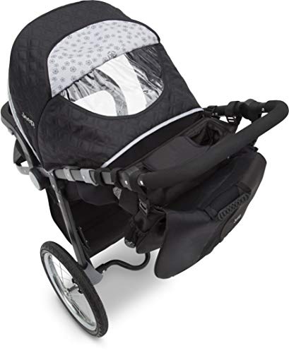 Baby Jogging Stroller with Canopy, Storage & Safety Harness