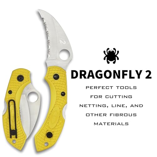 Salt-Resistant Folding Pocket Knife with Yellow Handle 2.4" Blade - Saltwater Utility